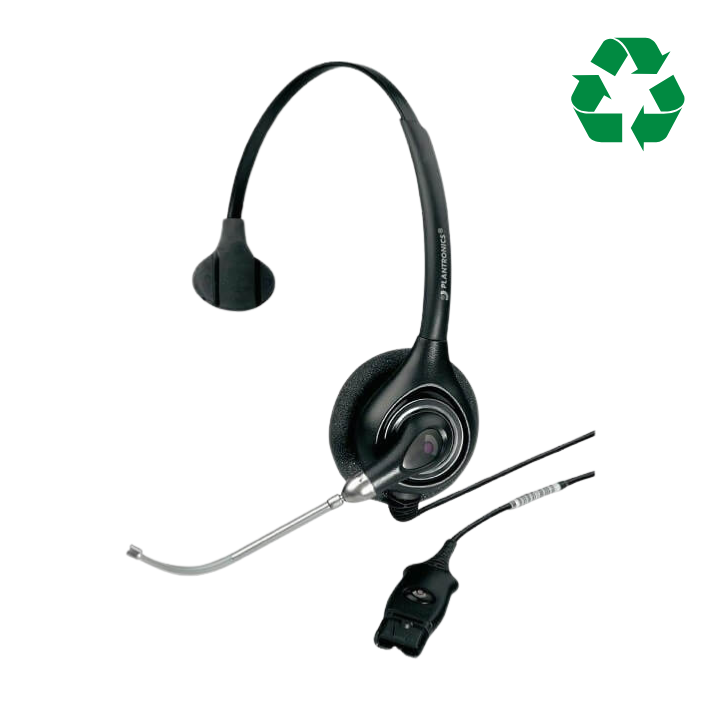 Plantronics SupraPlus HW261 Auricolare Binaurale Per Ufficio – Con Fascia, Via Cavo, Con Tubo Vocale