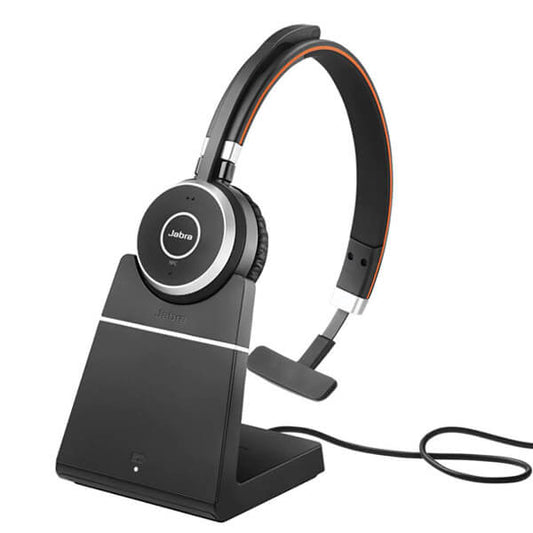 Jabra Evolve 65 MS Teams Mono Headset with Charging Stand - Headset Sales Ltd